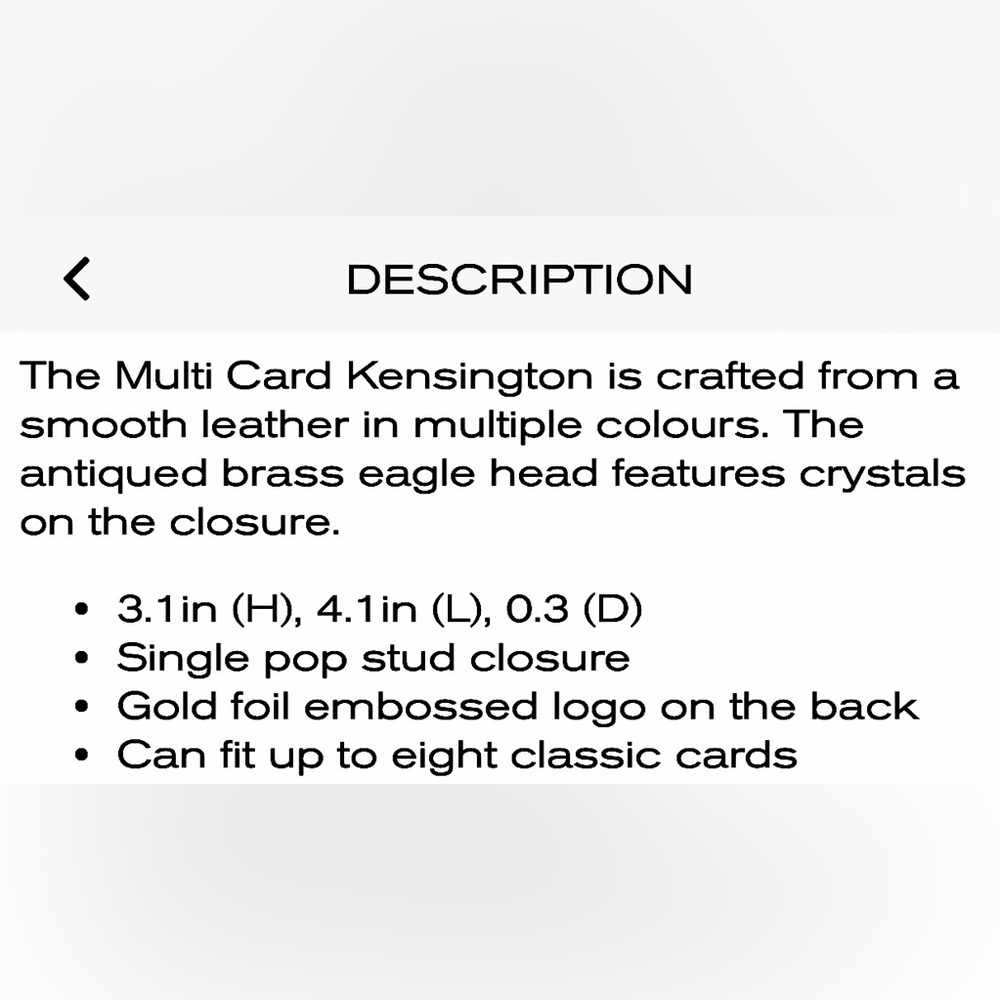 Kurt Geiger NWT Leather Wallet/Card Holder MultiColor SnapCloseCyrstal EagleHead - Picture 13 of 17